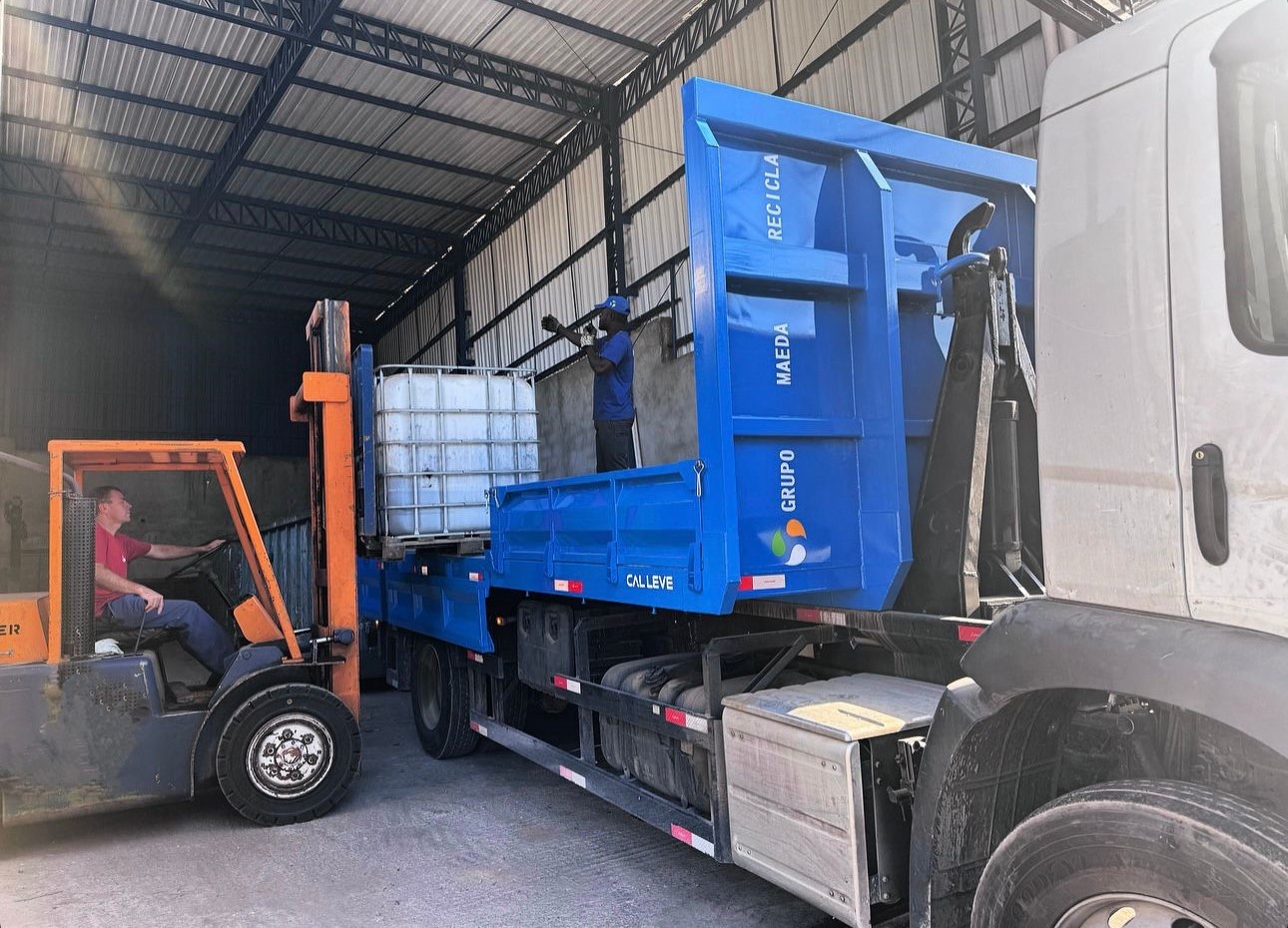 Coleta e transporte de materiais recicláveis